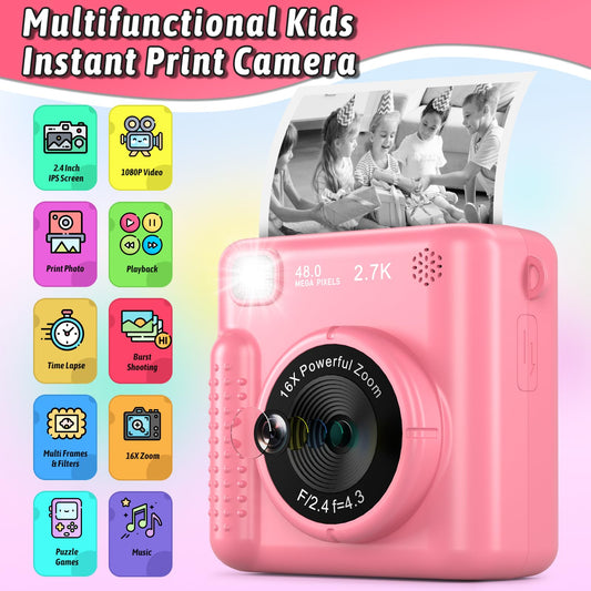 GREENKINDER camera with 2.4 inch screen shown for framing memories