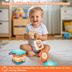 GRESEESM Busy Board carrot puzzle supports grasping and problem solving for toddlers