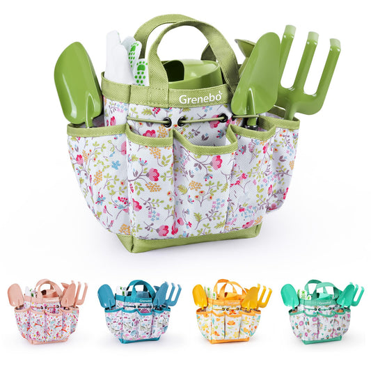 Grenebo kids gardening set hat protects young gardeners from sun and wind