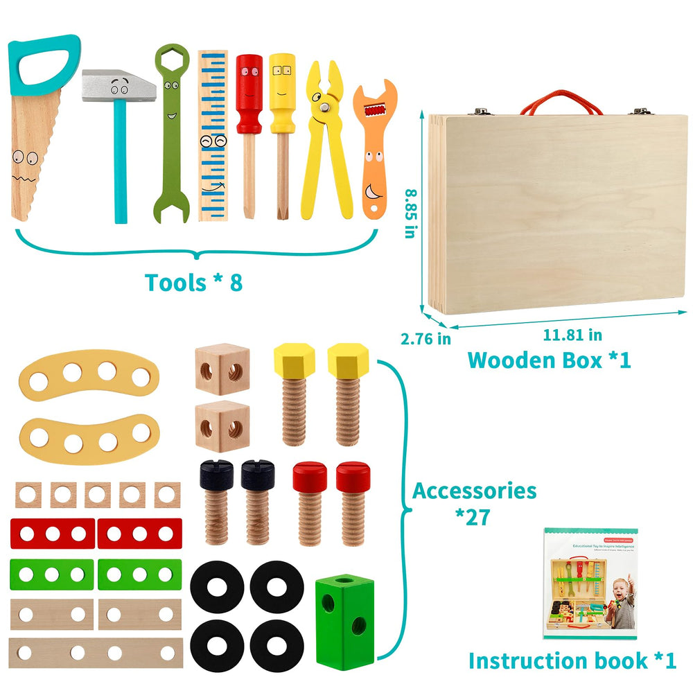 Greozacy wrench and pliers help develop fine motor skills during building