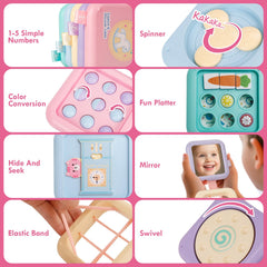 GRESEESM rotating activity panel invites twisting motions that refine dexterity.