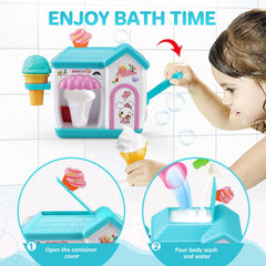 Gretex bath toy supports imaginative play with realistic ice cream visuals.
