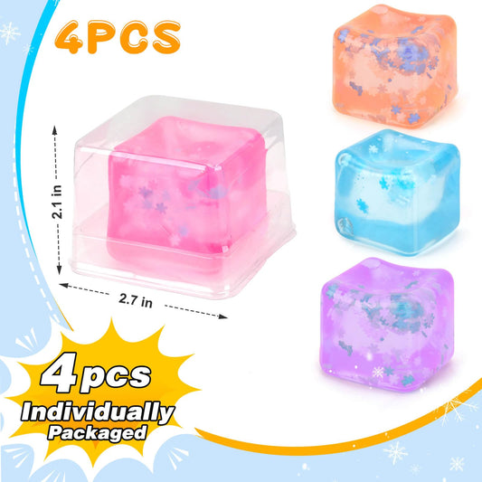 Gretex ice cube fidget toy pink cubes ease stress during study.