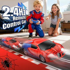 Gretex Spider RC car with headlights on for day and night play