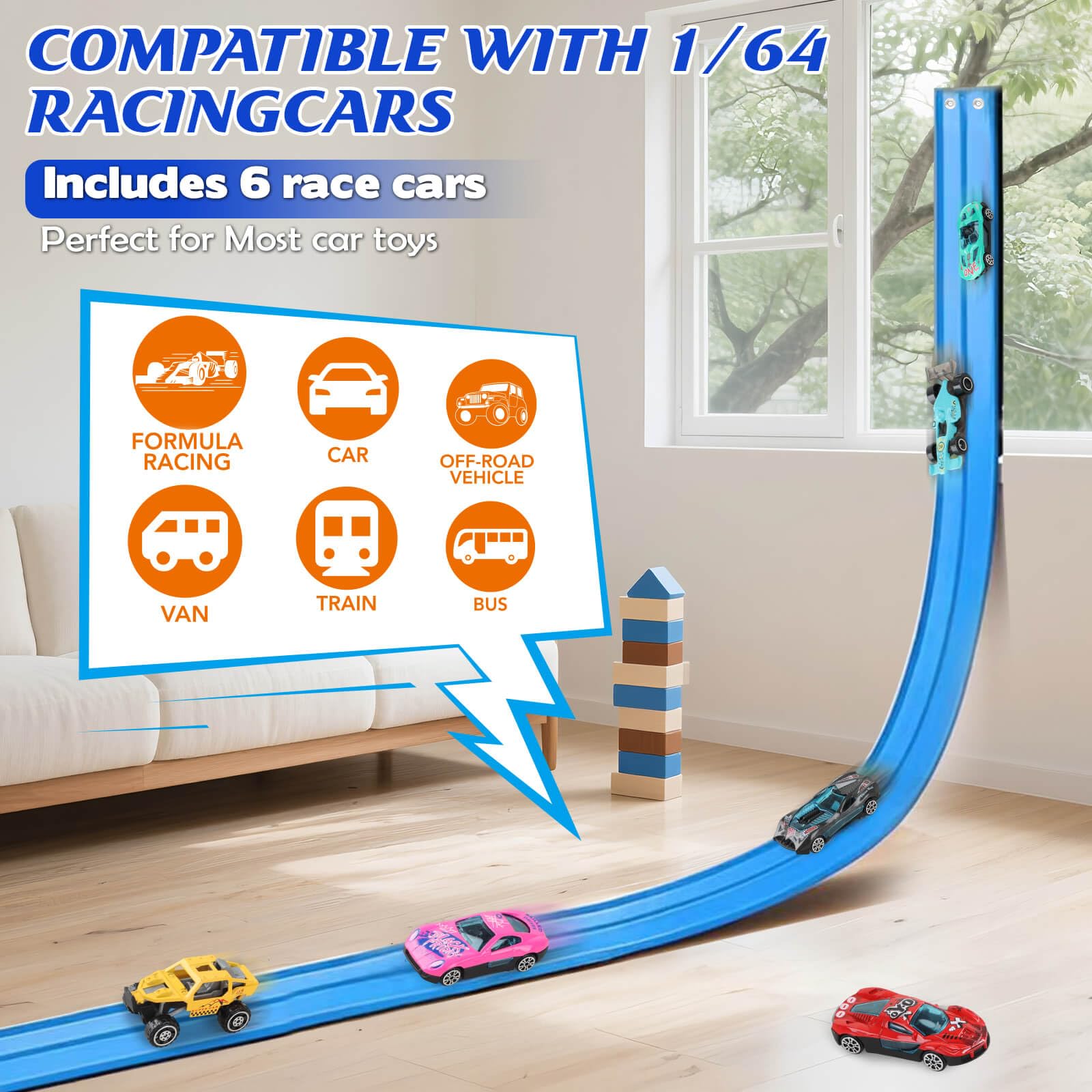 Gretex suction cups and sliding clips enable secure indoor and outdoor setup.