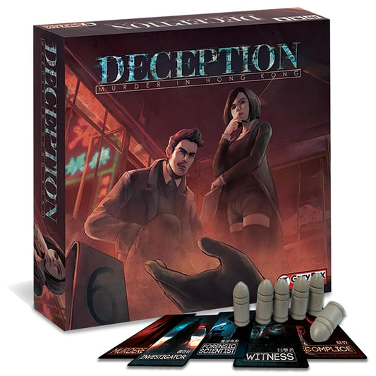 Grey Fox Games Deception Hong Kong box front, immersive social deduction