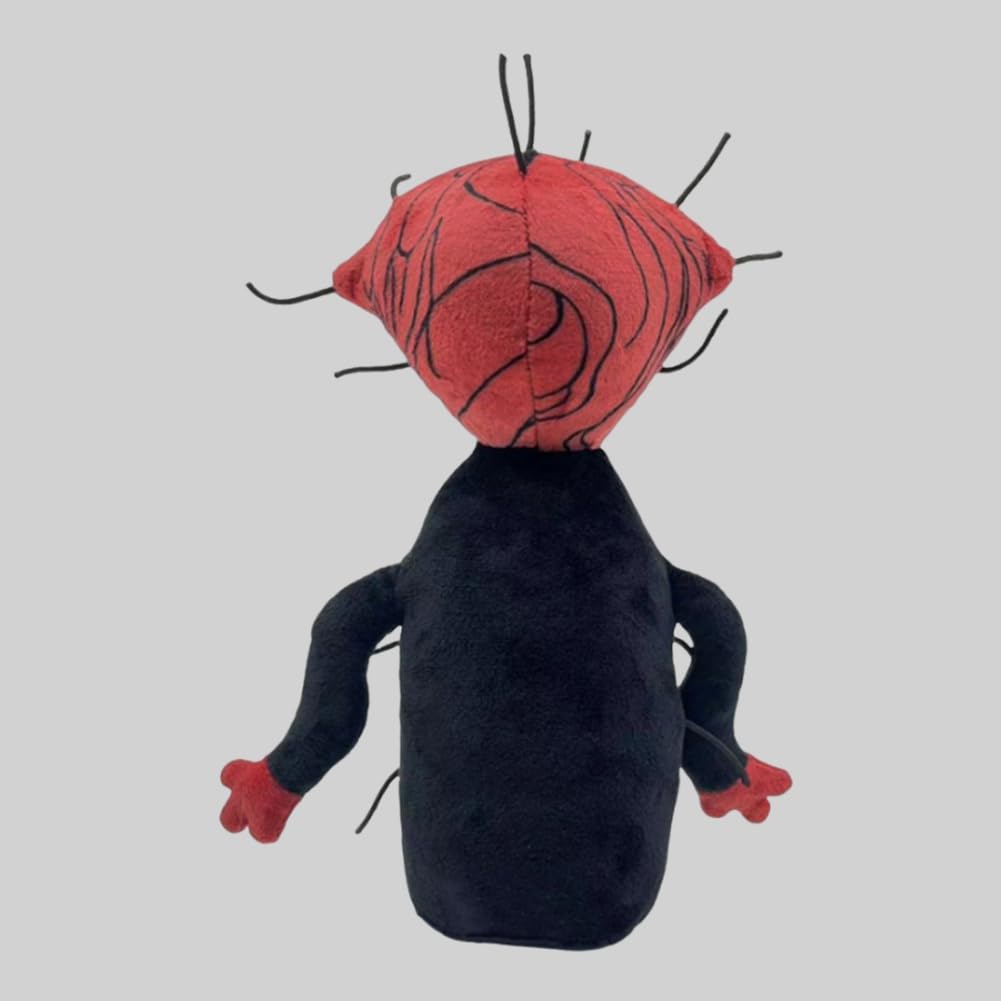 GRGJ The Boiled One Plush in a bedroom decor setup