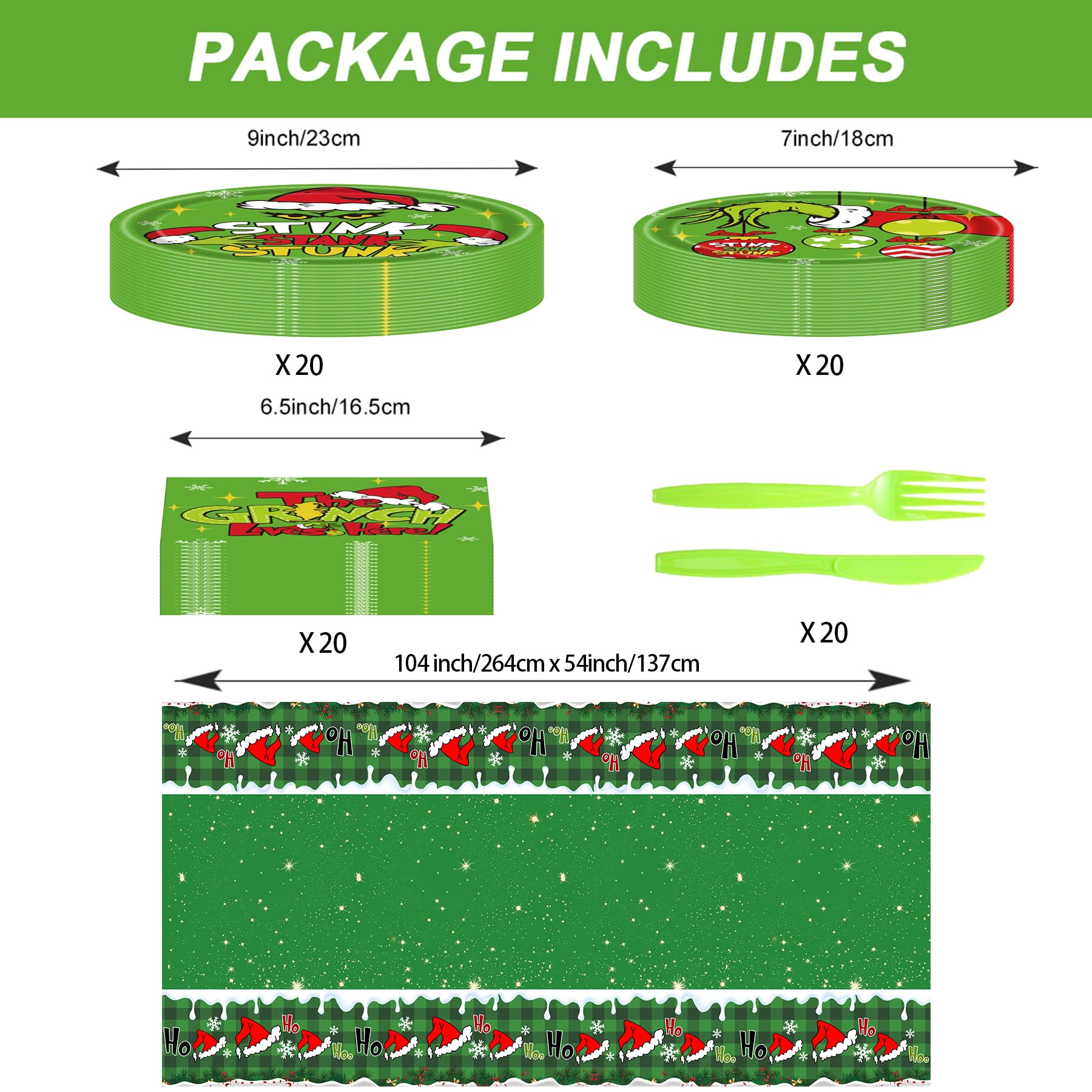 Grinchmas forks for simple meal setup