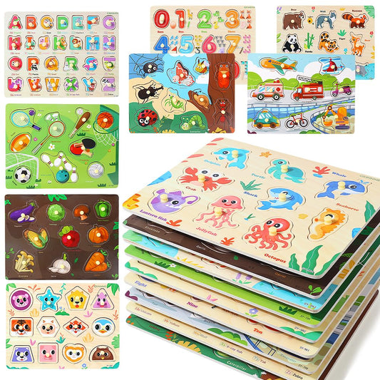 GR GRINNNIE alphabet puzzle close-up for early literacy and motor skills.