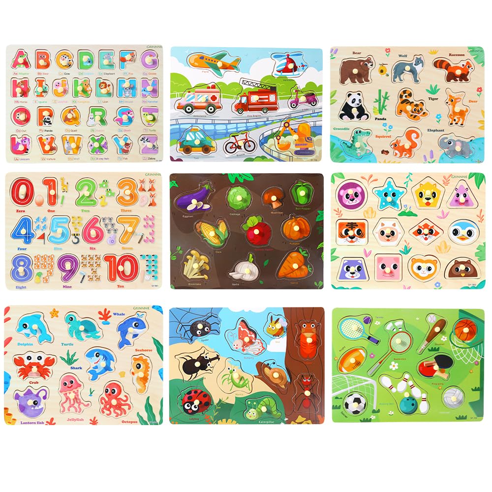 GR GRINNNIE shape puzzle highlighting shape recognition and grip.