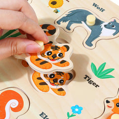 GRINNNIE animal puzzle introduces wild and marine life with playful illustrations