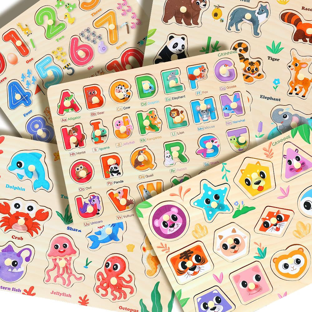 GRINNNIE kid playing puzzle at home or school demonstrates versatile learning