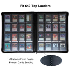 GrinOwl top-loader sleeves showcasing 640-sleeve capacity for collections.
