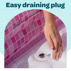 GRIP A POOL measures 34x10 inches, ideal for toddlers in compact bathrooms.