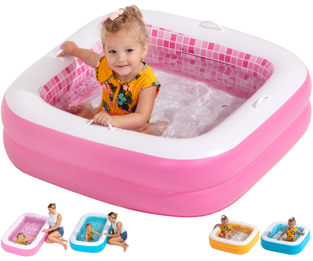 GRIP A POOL handles provide secure grip for toddlers during bath time and play.