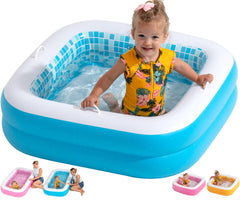 GRIP A POOL inflatable baby pool with handles offers secure grip during toddler play.
