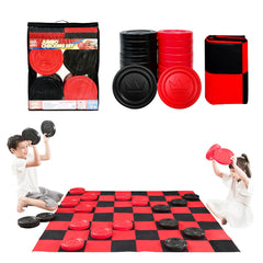 Grip Kids jumbo checkers mat 58-inch for large-group play indoors or outdoors