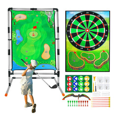 grnpeak golf chipping game stand for backyard practice and stabilization