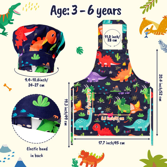 GROBRO7 adjustable chef hat for growing kids during cooking play.
