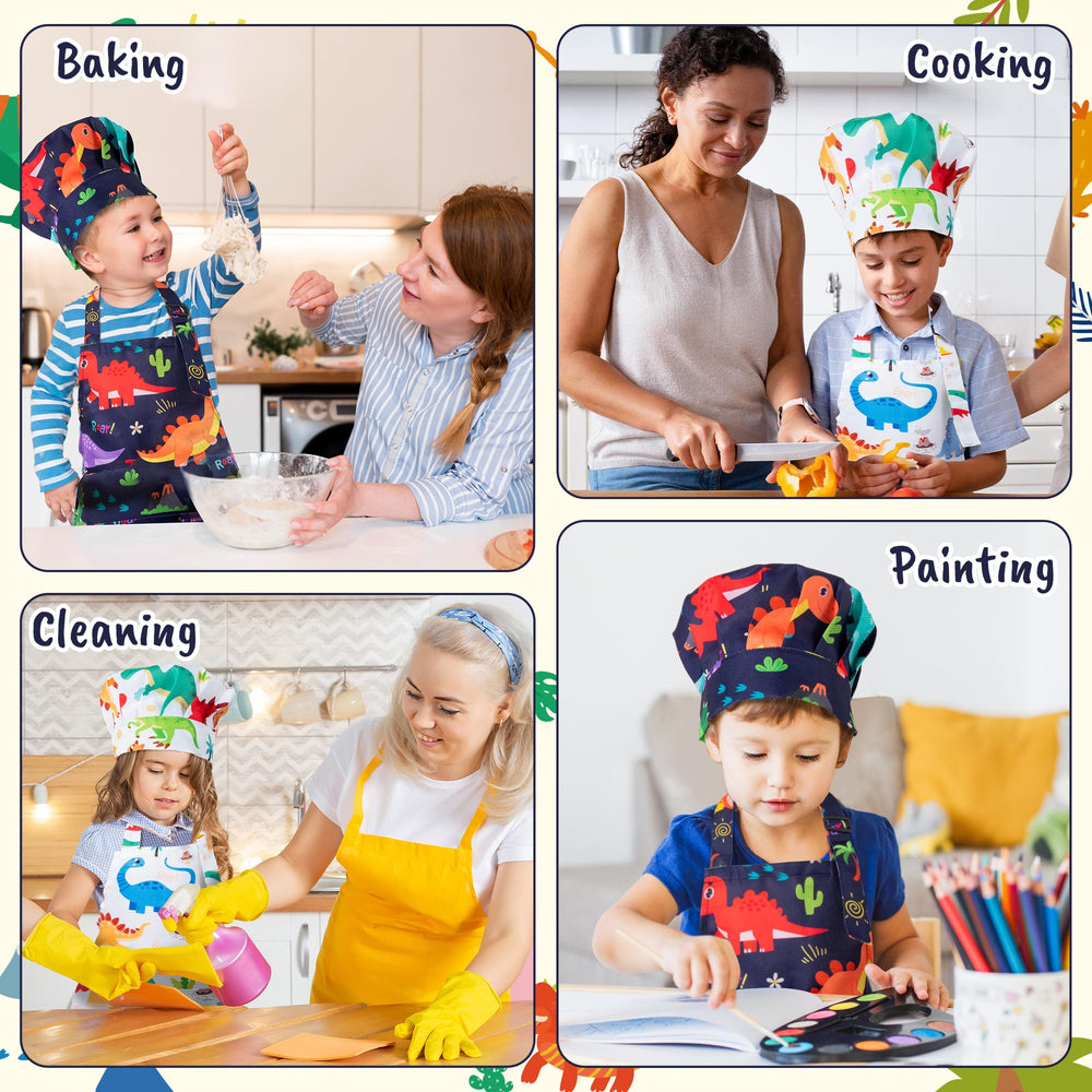 GROBRO7 bright dinosaur pattern sparks creativity in kitchen and art.