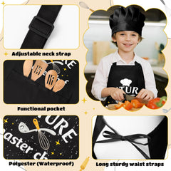 GROBRO7 kids apron adjustable-neck view emphasizing comfortable fit for young cooks