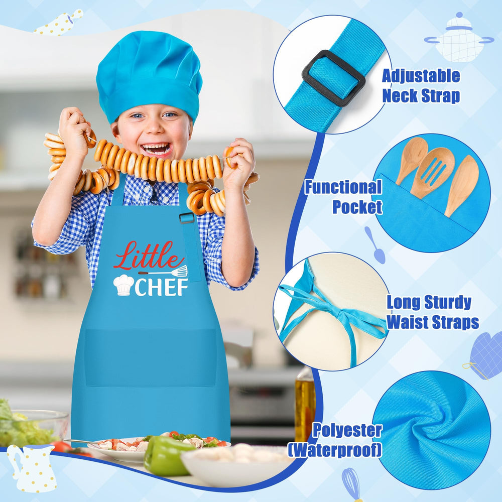 GROBRO7 kids apron with front pockets for tools and brushes