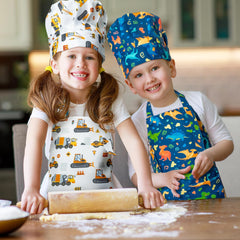 GROBRO7 two-pocket kids apron; keeps utensils and snacks within reach.