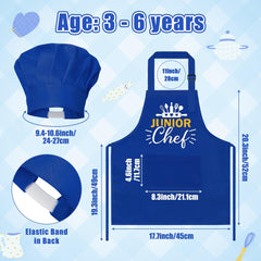 GROBRO7 kids chef hat set in mushroom shape for tidy hair during cooking