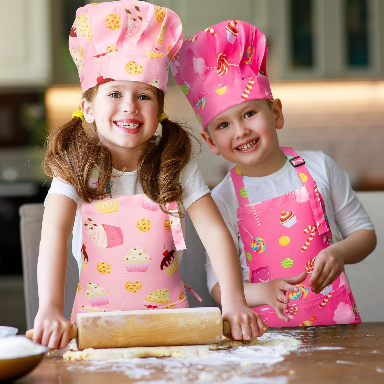GROBRO7 waterproof kids smock protects clothes during messy crafts.