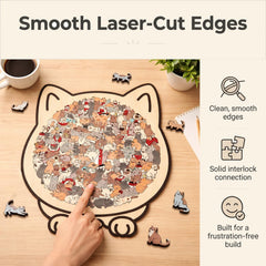 GROHESE finished puzzle on desk, display-ready decorative piece.