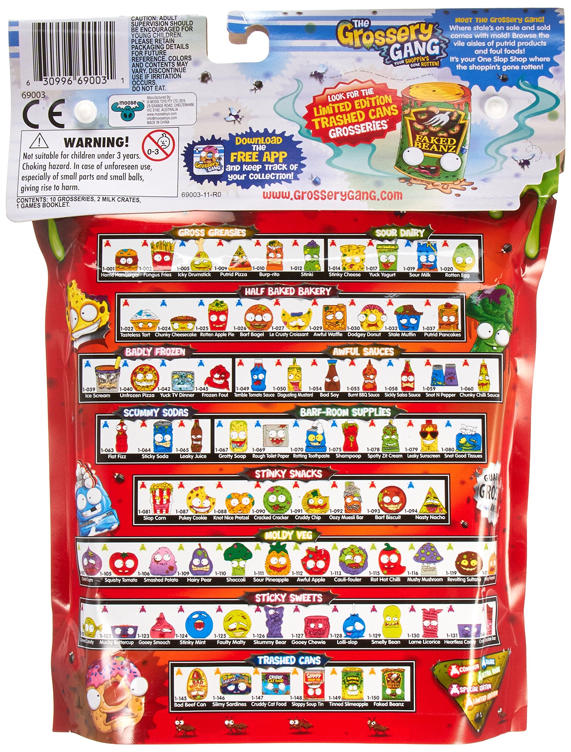 Grossery Gang Season 1 Large Pack figures display shows 10 characters for collection