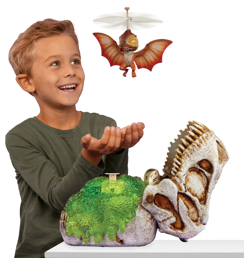 GrossMos Flying Dino orange escape-dino captures the moment the smaller dino takes flight.