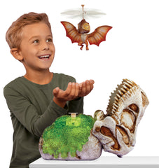 GrossMos Flying Dino orange escape-dino captures the moment the smaller dino takes flight.