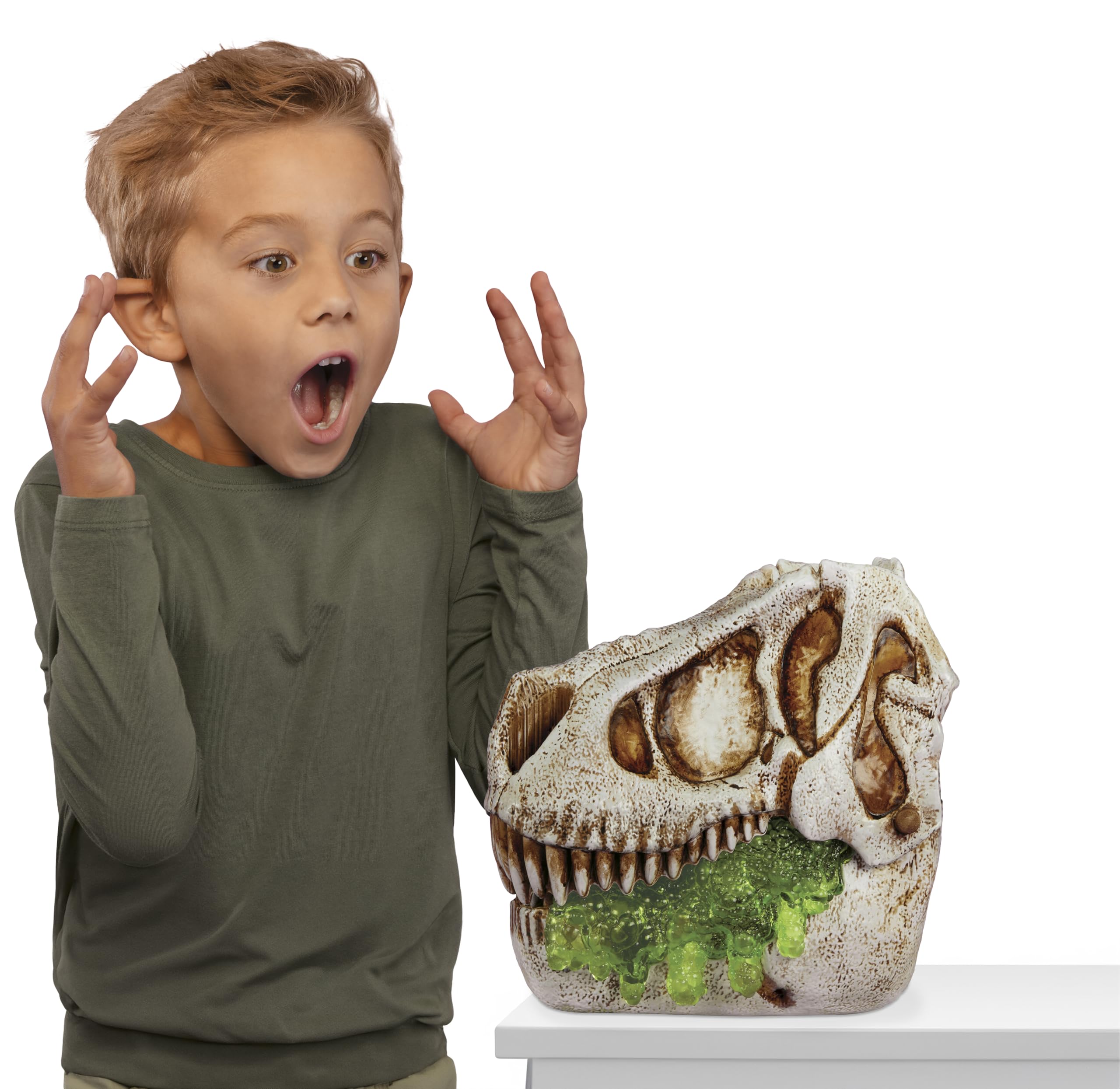 GrossMos Flying Dino orange roar highlights waking action and thrilling pretend roars.