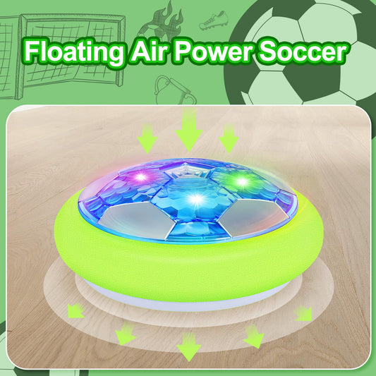 Growsland hover soccer ball with two goals ready for quick backyard style matches