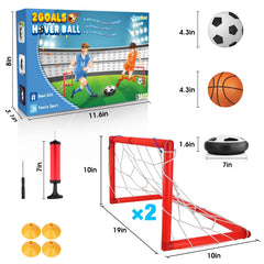 Growsland hover soccer ball in action gliding across flat indoor surfaces.