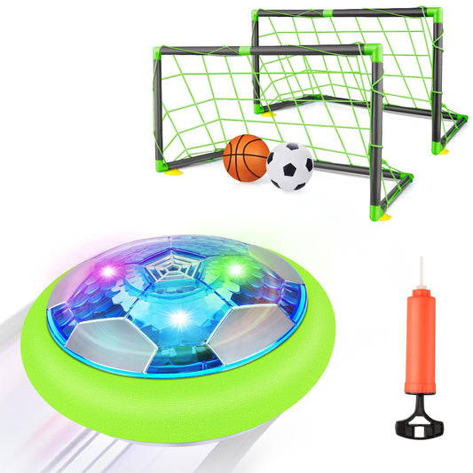 Growsland hover soccer ball with motor gliding on a smooth floor for indoor play