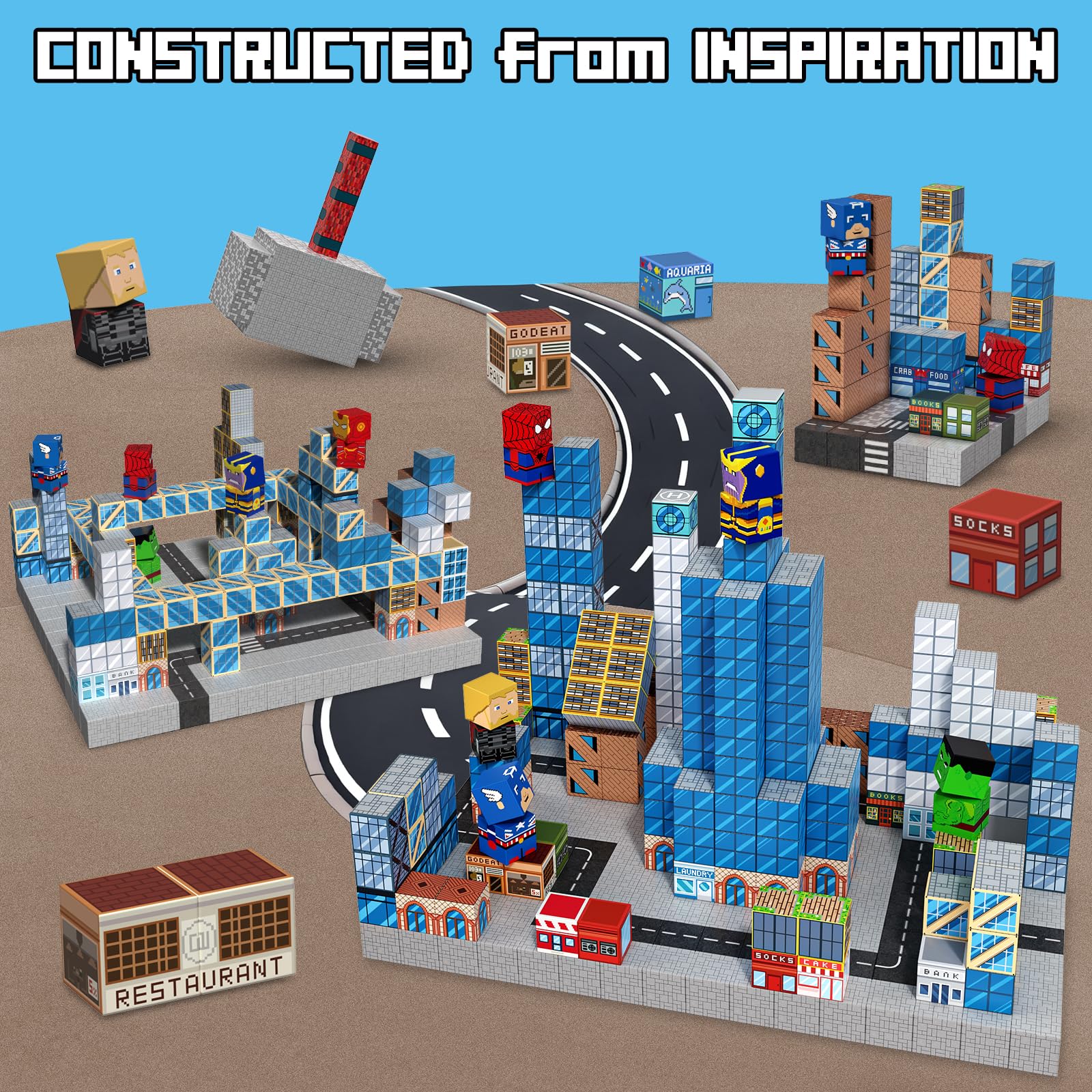 Growsland Magnetic Blocks pattern variety showcases 36 designs for endless builds.