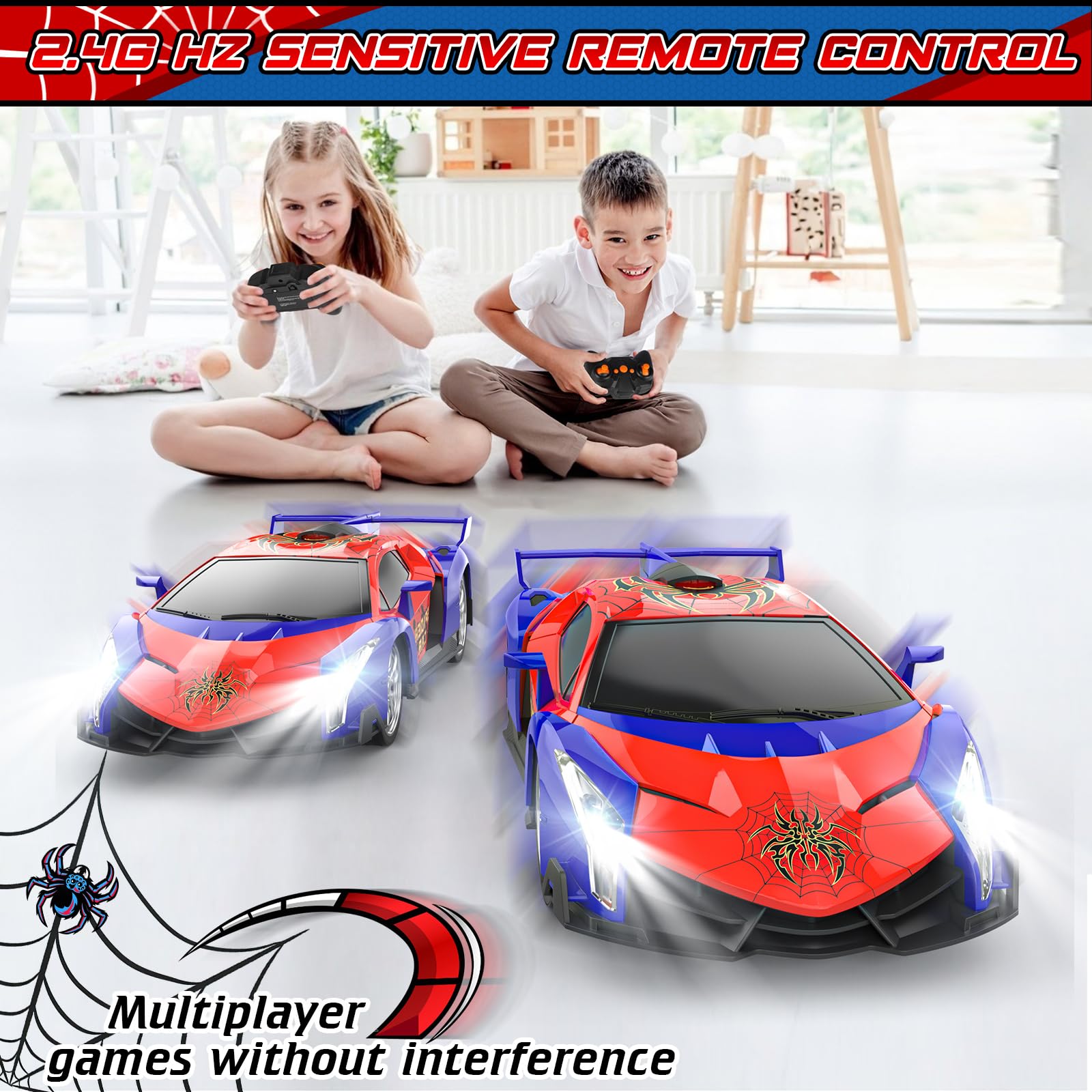 Growsland RC car twin batteries for up to 60 minutes of play.