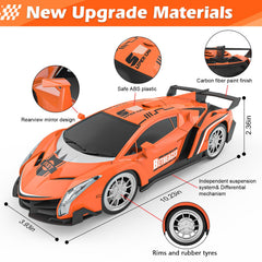 Growsland RC car orange with two rechargeable batteries and USB charger for longer sessions