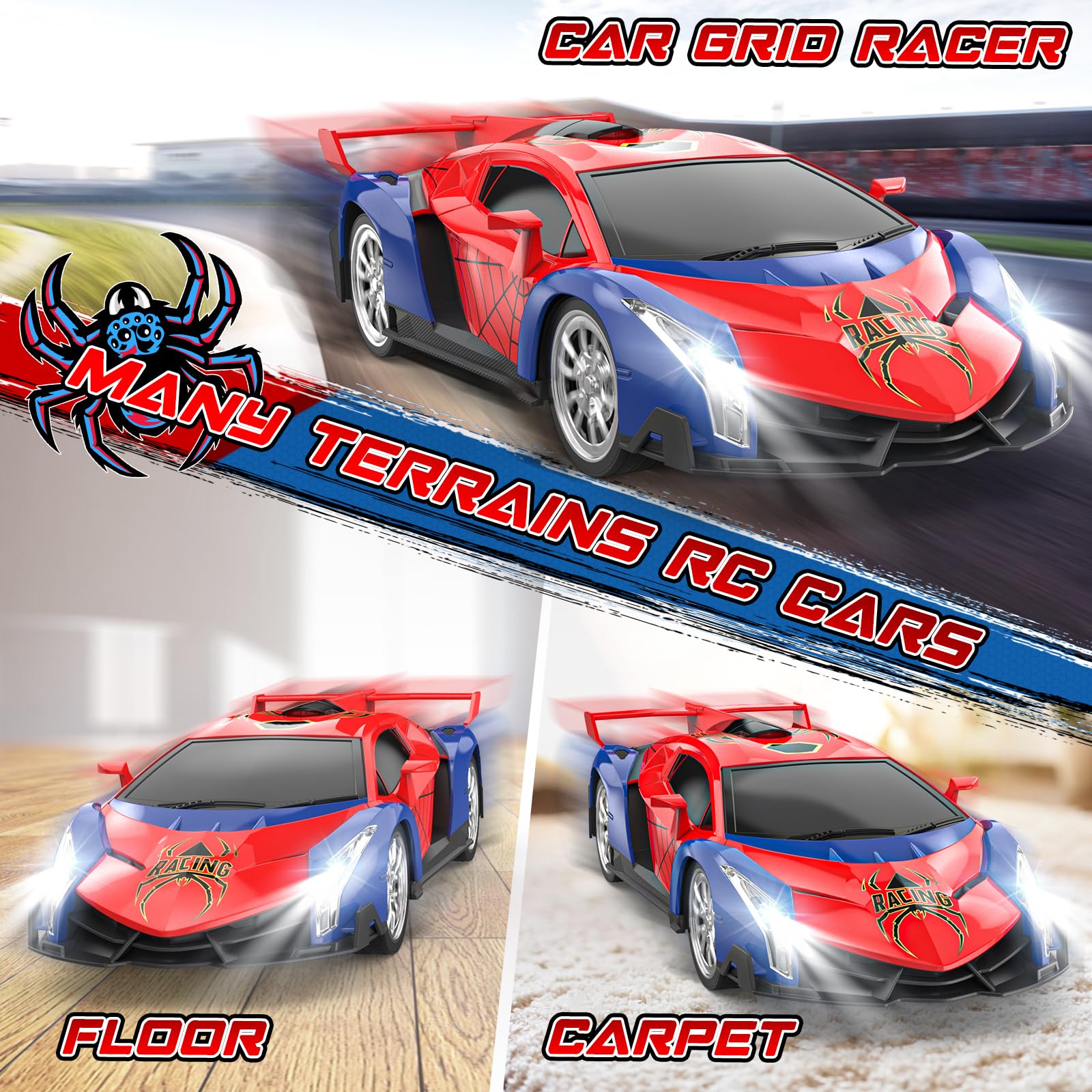 Growsland 1:18 scale RC car ideal for compact indoor spaces