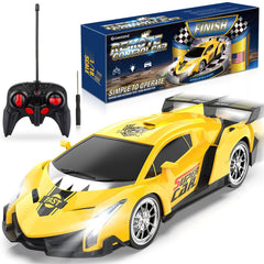 Growsland remote control car front view with LED headlights for indoor fun