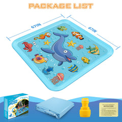 Growsland Splash Pad for Toddlers eco-friendly-pvc emphasizes durable, eco-friendly construction.
