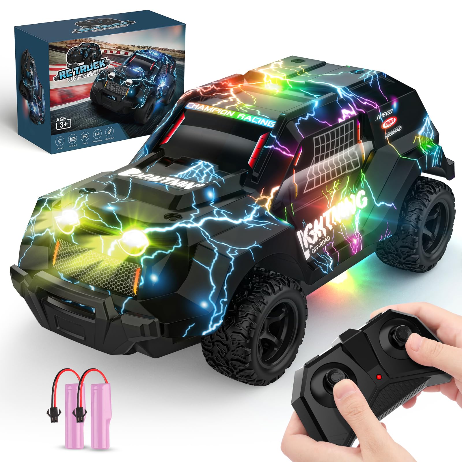 Growsly remote-control off-road rc car in action for indoor and outdoor play