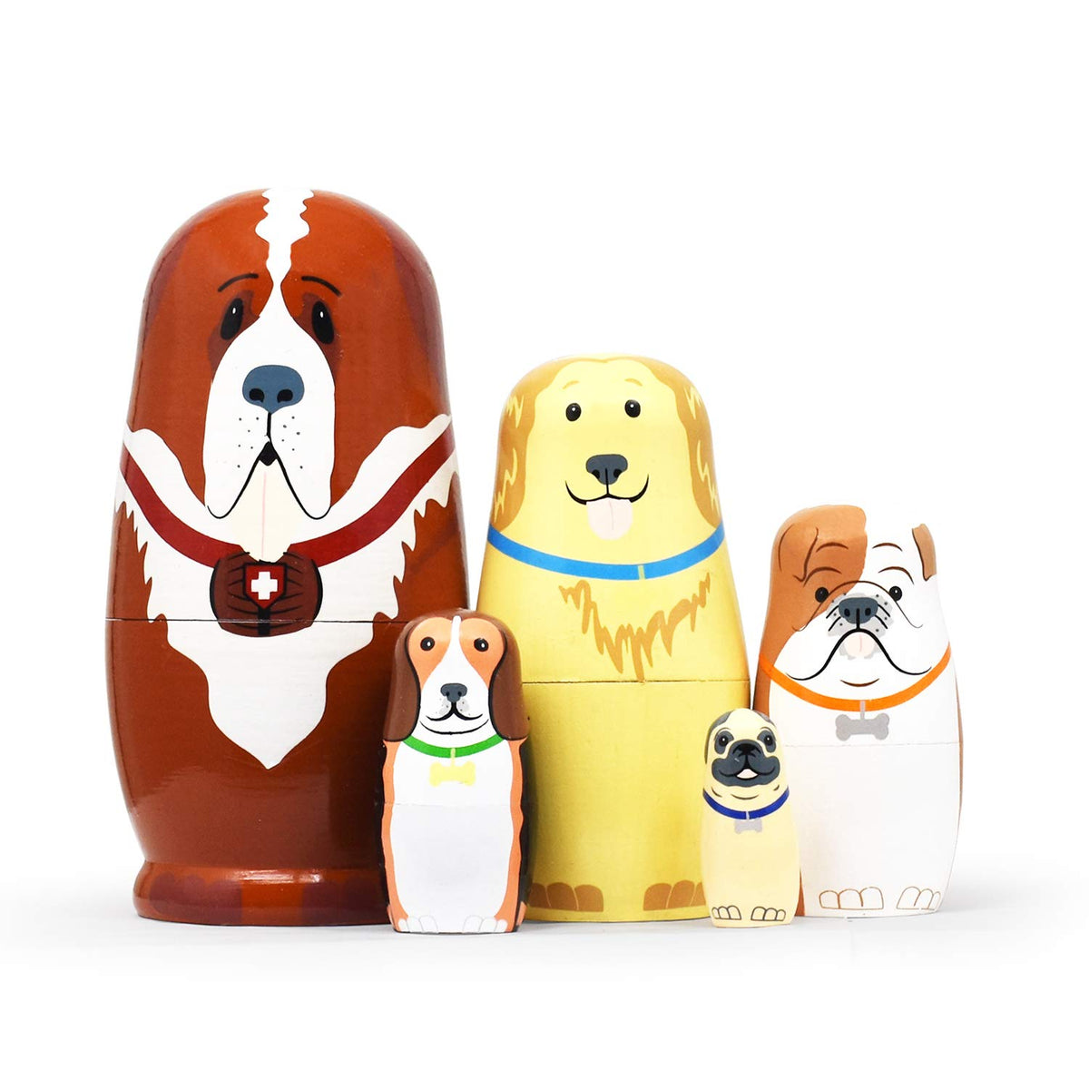 GRPSKCOS nesting dolls Bear pattern front view for kids
