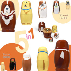GRPSKCOS wooden nesting dolls with bear family design