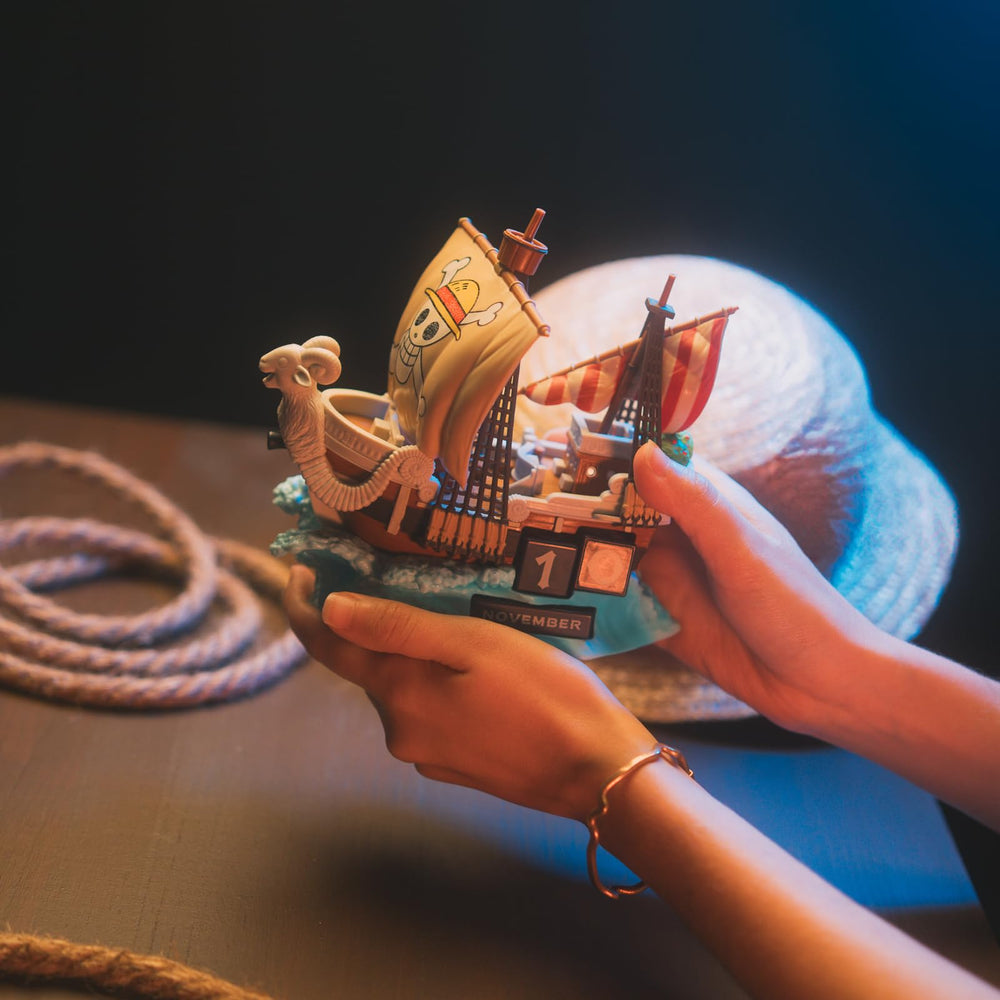 Grupo Erik Pirate ship display captures Going Merry's silhouette for room or office decor and inspires conversations.