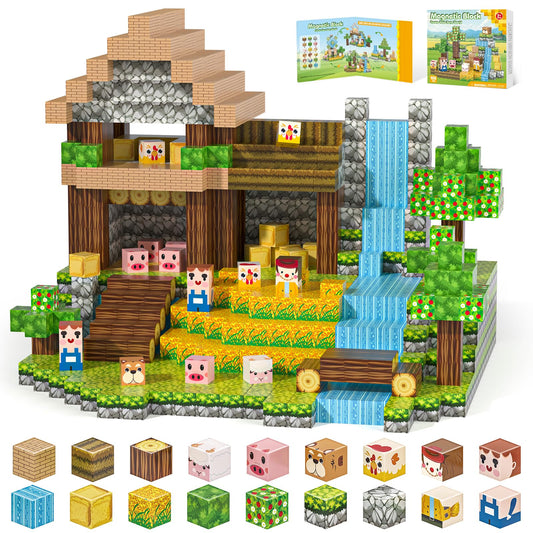 Gryxpox forest animals blocks spark imaginative play with a dreamy forest scene.