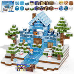 Gryxpox ice castle magnetic blocks for imaginative play and frosty builds.