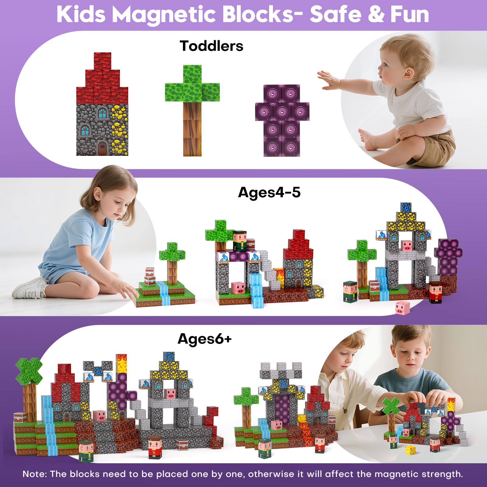 Gryxpox 100pcs STEM learning emphasis for early spatial skills
